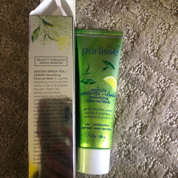 Purlisse Matcha green tea and lemon detoxifying charcoal mask 50g - Picture 3 of 8
